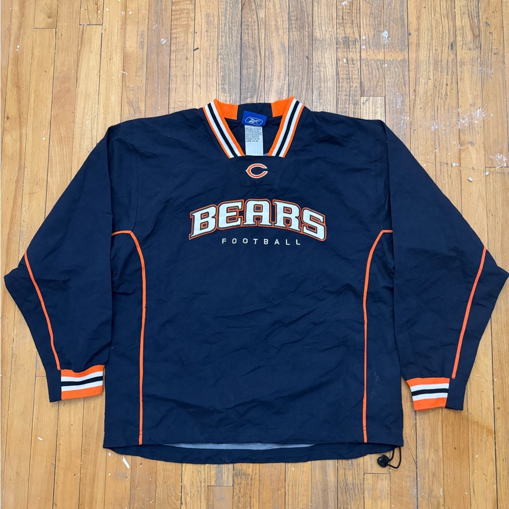 NFL Bears Navy and Orange Kid's Football Longsleeeve size Large 14/16